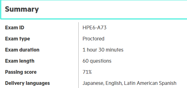 Latest HPE6-A73 Test Dumps